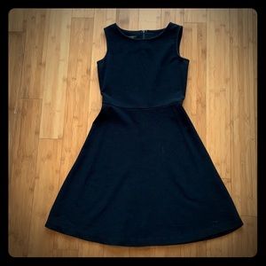 Talbots black fit and flare dress